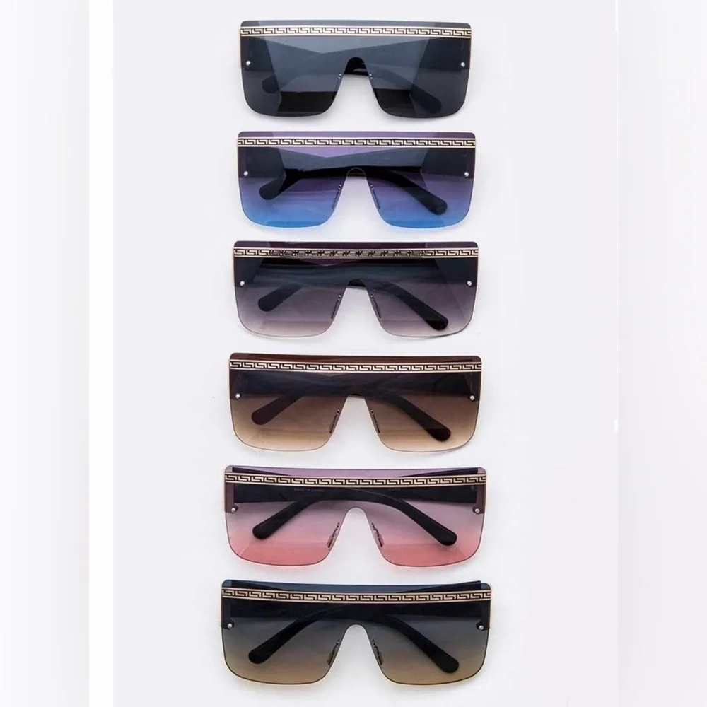 Versace Vibes Black Shield Sunglasses - Picture 11 of 12